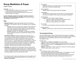 Group Meditation & Prayer