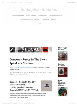 Oregon – Roots in the Sky – Speakers Corners – Audiophile Audition 01.02.21, 10�09