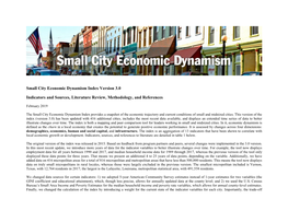 Small City Economic Dynamism Index Version 3.0