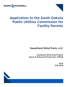 Application to the South Dakota Public Utilities Commission for Facility Permits