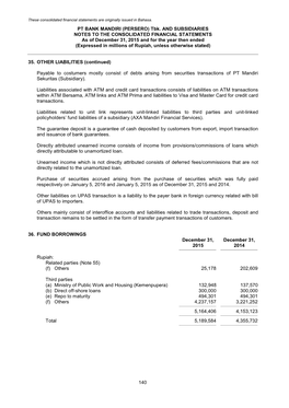 Bank Mandiri Tbk Eng 31 Des 2015 Released