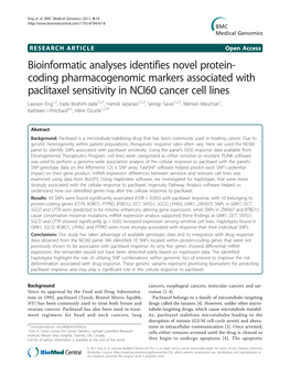 Bioinformatic Analyses Identifies Novel Protein
