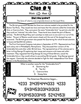 Clue # 4 4233 214354144333 4233 543145313314313133