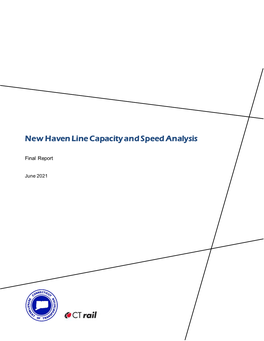 New Haven Line Capacity and Speed Analysis