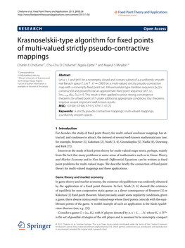 Krasnoselskii-Type Algorithm for Fixed Points of Multi-Valued Strictly