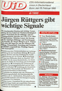 UID 1995 Nr. 6, Union in Deutschland