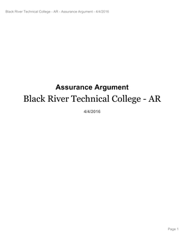AR - Assurance Argument - 4/4/2016