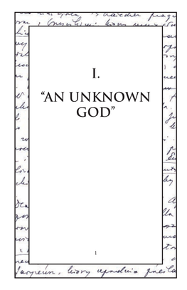 I. “An Unknown God”