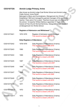 CO3/10/7/2A Annick Lodge Primary, Irvine