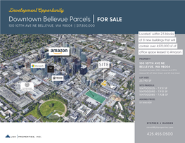 Downtown Bellevue Parcels | for SALE 100 107TH AVE NE BELLEVUE, WA 98004 | $17,850,000