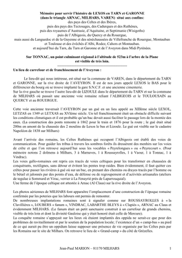 Une Certaine Idée De L'histoire De LEXOS En TARN Et GARONNE