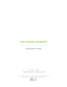 Lux String Quartet