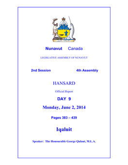 Nunavut Hansard 383