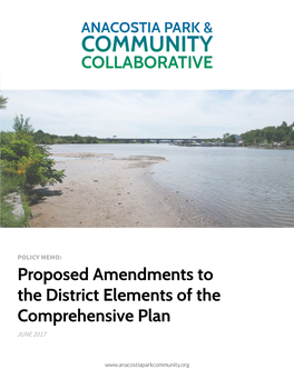 Proposed Amendments to the District Elements of the Comprehensive Plan JUNE 2017