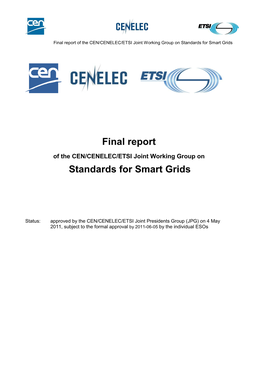 Final Report Standards for Smart Grids