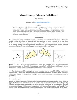 Mirror Symmetry Collages in Folded Paper