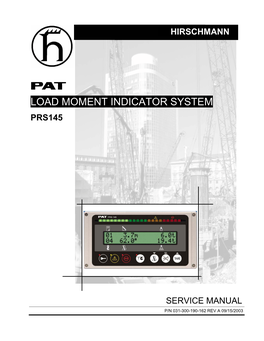 PAT PRS 145 Service Manual