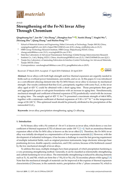 Strengthening of the Fe-Ni Invar Alloy Through Chromium