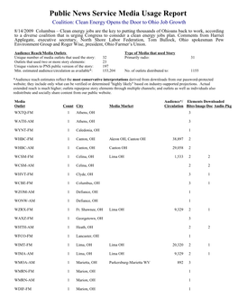 Public News Service Media Usage Report