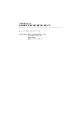 Underwater Acoustics