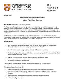 Why the Fitzwilliam Museum Museums Needs This Role