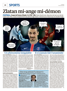 Zlatan Mi-Ange Mi-Démon FOOTBALL