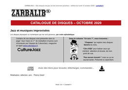 Le Catalogue De Disques