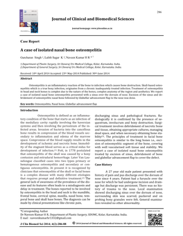 A Case of Isolated Nasal Bone Osteomyelitis