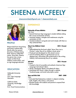 Mcfeely Curriculum Vitae