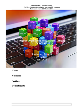 Computer Organization and Assembly Language CSC-210 Laboratory