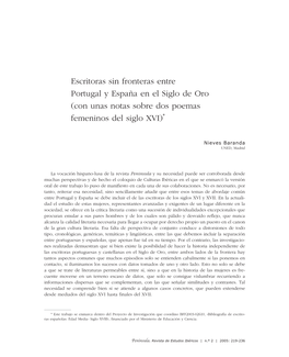 Pdf Escritoras Sin Fronteras Entre Portugal Y España En El Siglo De