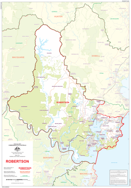 Detailed Map of the Electoral Division of Robertson