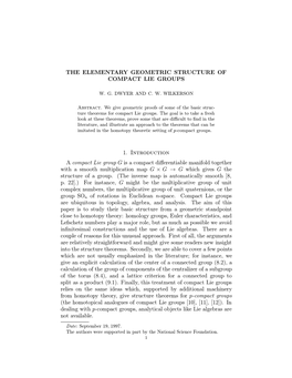 The Elementary Geometric Structure of Compact Lie Groups