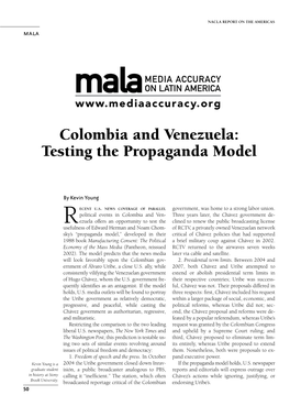 Colombia and Venezuela: Testing the Propaganda Model