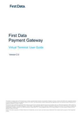 First Data Payment Gateway