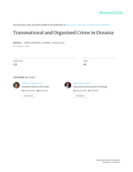 Transnational and Organized Crime in Oceania