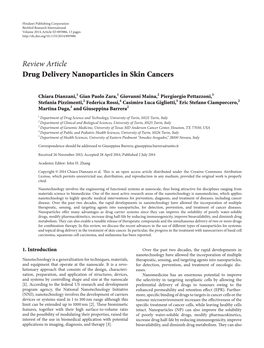 Drug Delivery Nanoparticles in Skin Cancers