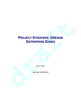 Oregon Enterprise Zones