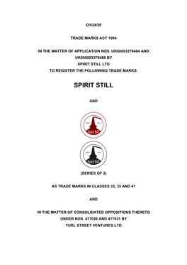 Trade Mark Decision O/534/20