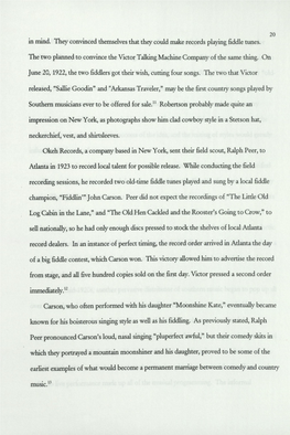 20 in Mind. They Convinced Themselves That They Could Make Records Playing Fiddle Tunes