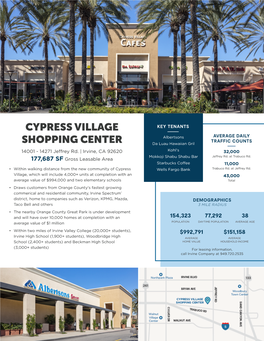 CYPRESS VILLAGE SHOPPING CENTER Irvine, California