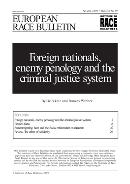 Foreign Nationals, Enemy Penology and the Criminal Justice System