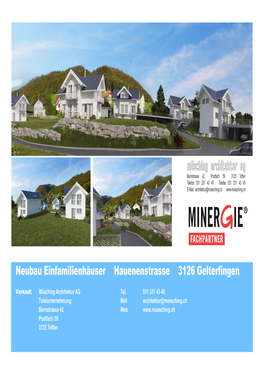 Neubau Einfamilienhäuser Hauenenstrasse 3126 Gelterfingen