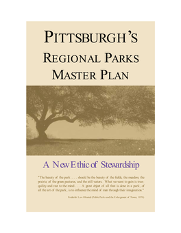 Pittsburgh Regional Parks Master Plan Is Estimated to Cost $113.5 Million of Public and Private Funds
