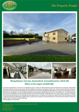 Offers in the Region of £645000 Rhosyfedwen Tycroes, Ammanford