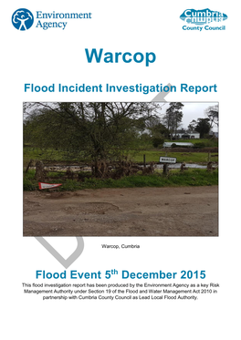 Warcop Flood Investigation Report (DRAFT