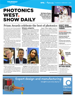 Photonics West• Show Daily