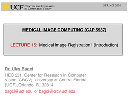 Medical Image Registration I (Introduction)