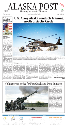 U.S. Army Alaska Conducts Training North of Arctic Circle