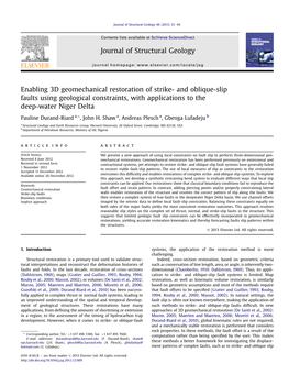 Enabling 3D Geomechanical Restoration of Strike- and Oblique-Slip Faults Using Geological Constraints, with Applications to the Deep-Water Niger Delta